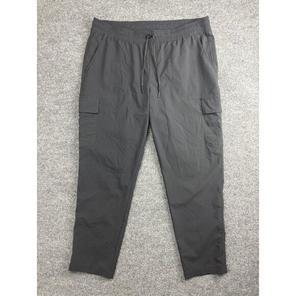 The North Face Pants Womens XL Gray Cargo Joggers Elastic Waist Drawcord Hiking - Picture 1 of 9